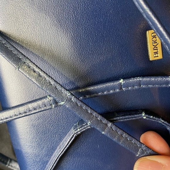 Buxton Crossbody Bag Purse Wallet
Clutch Blue Leather Card Holder Purse Bag - Picture 8 of 15